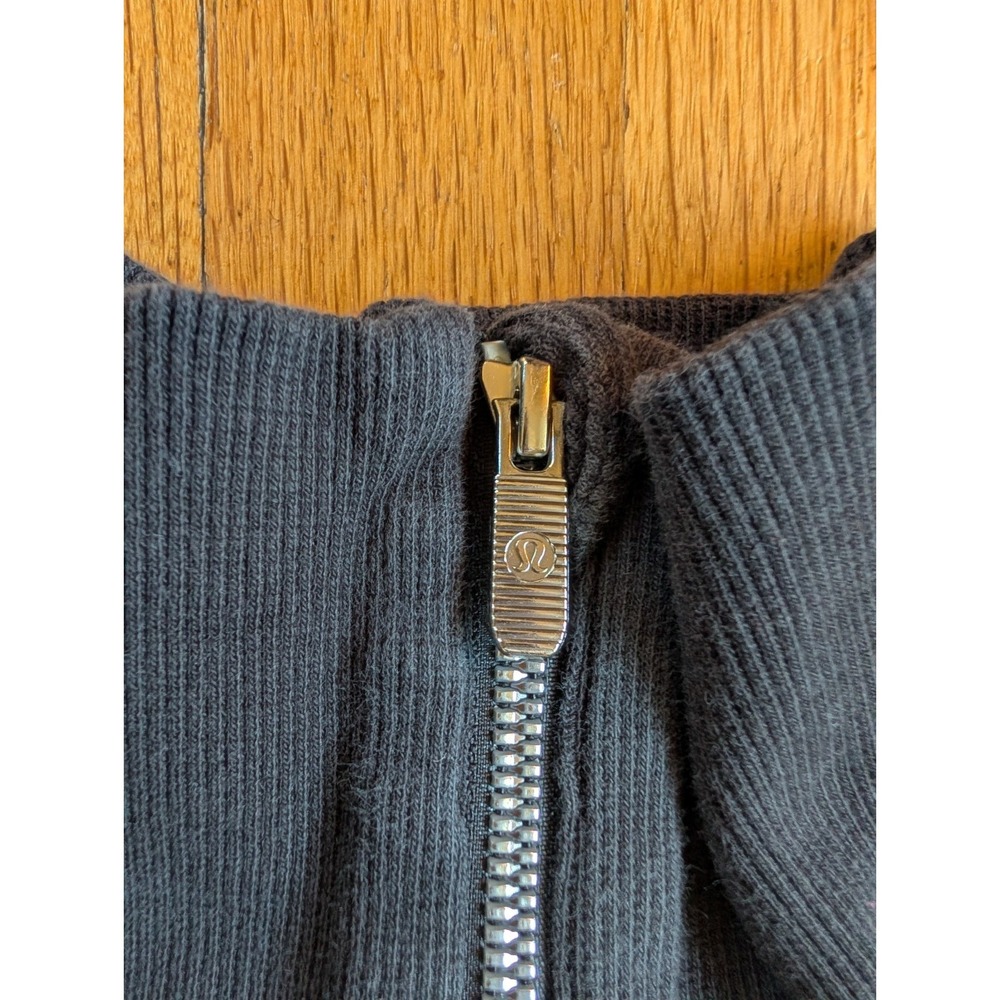 Lululemon Womens Stand Out Sherpa Black Quarter Zip Long Sleeve Jacket Sz 8 - Picture 5 of 13